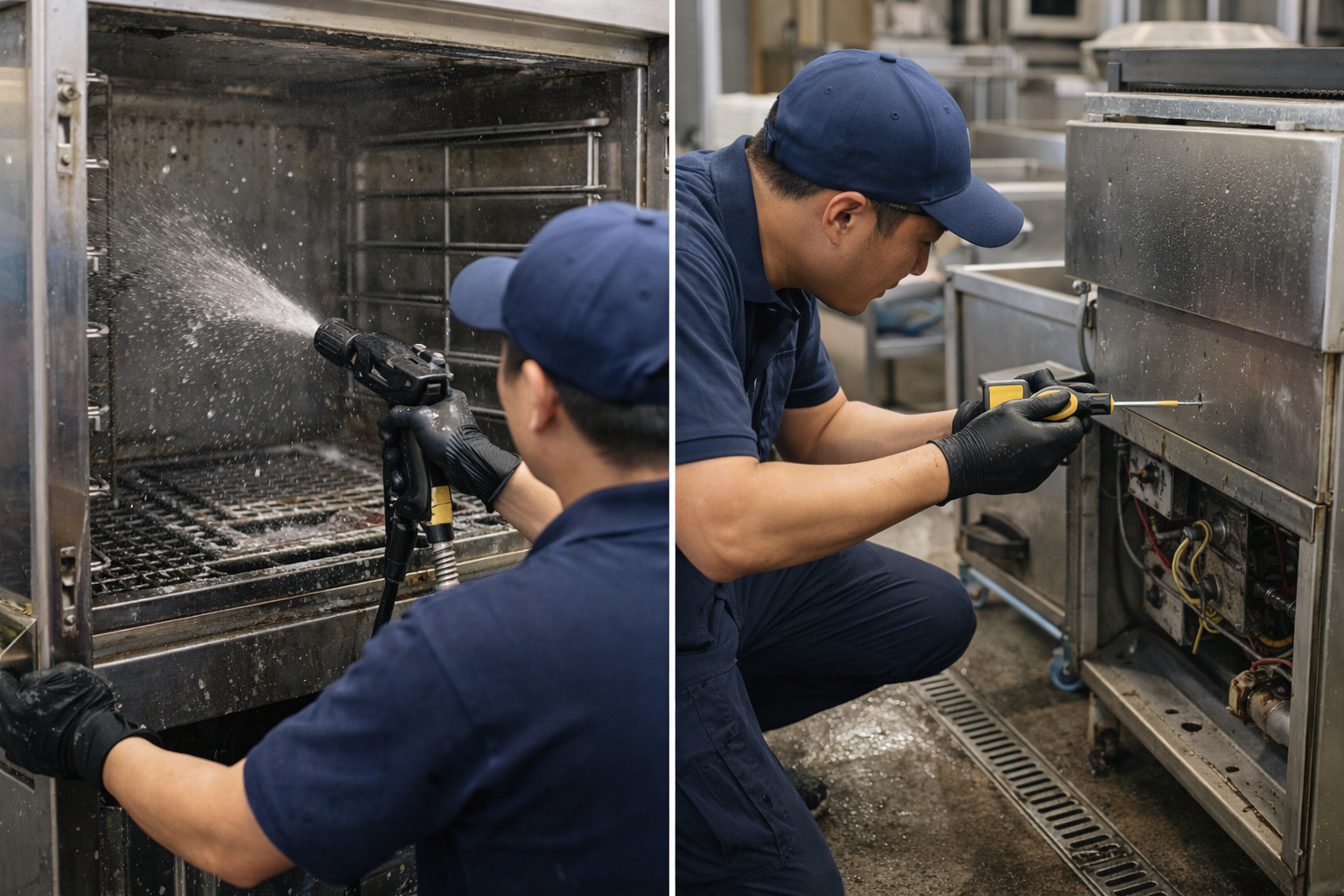 세척 · 수리 · 점검